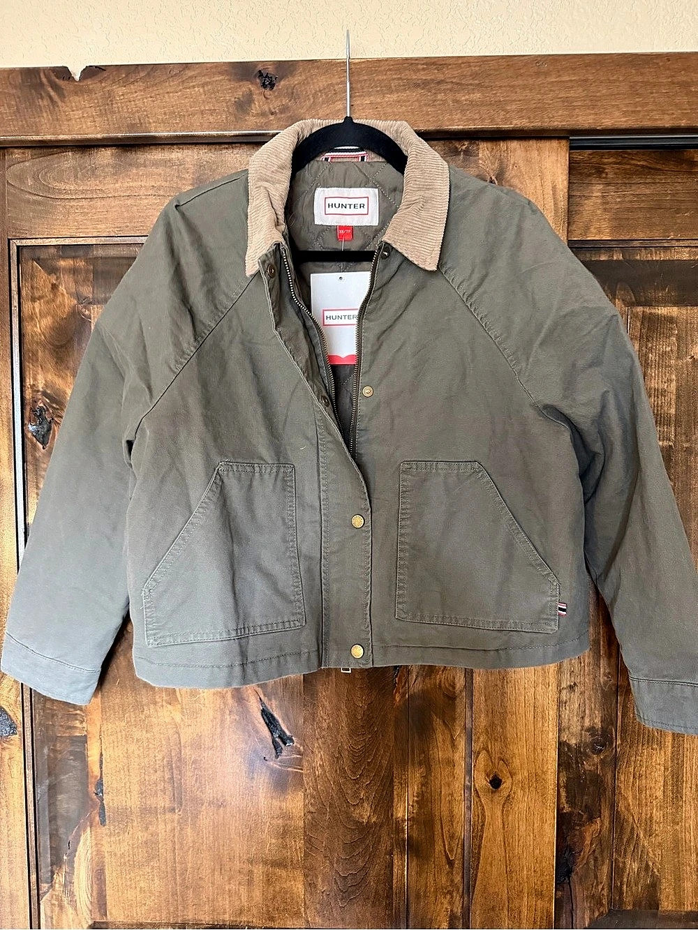 Hunter B0TW832HUL Utility Barn Jacket in Olive Green XS NWT